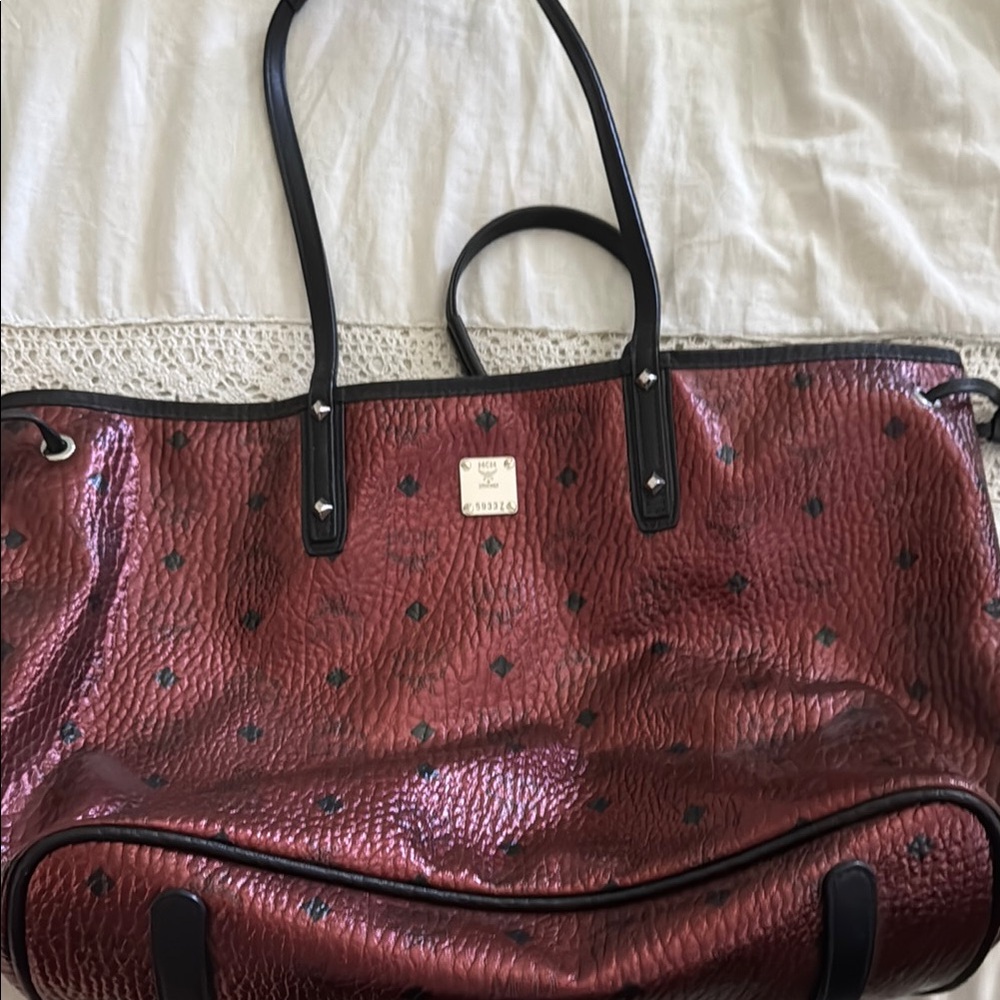 MCM Red and Black Women's Bag